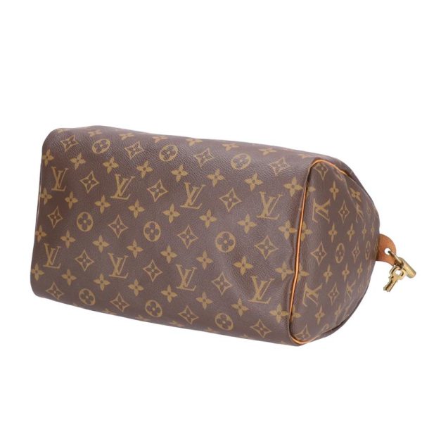 90735 3 Louis Vuitton Speedy 30 Bag Monogram Canvas Brown