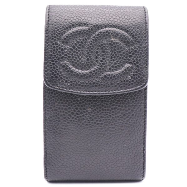 908013002033 1 Chanel Cocomark Pouch Matte Caviar Skin Black