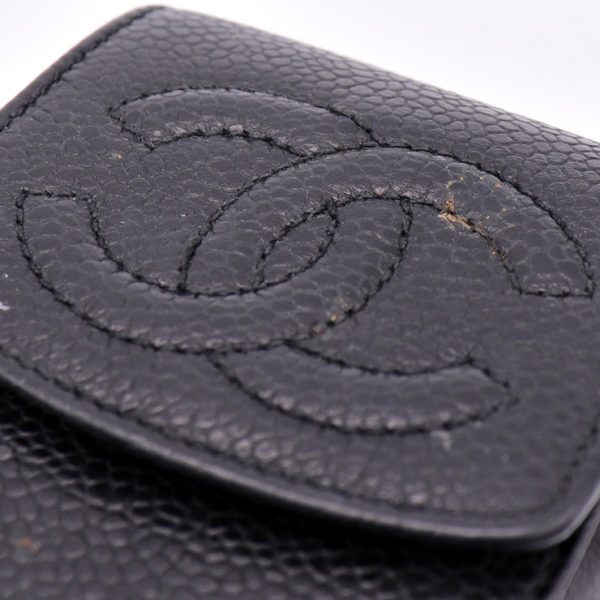 908013002033 7 Chanel Cocomark Pouch Matte Caviar Skin Black