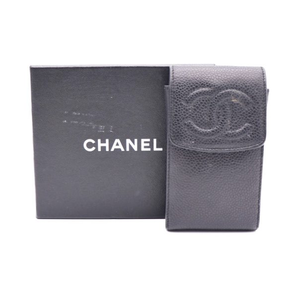 908013002033 8 Chanel Cocomark Pouch Matte Caviar Skin Black