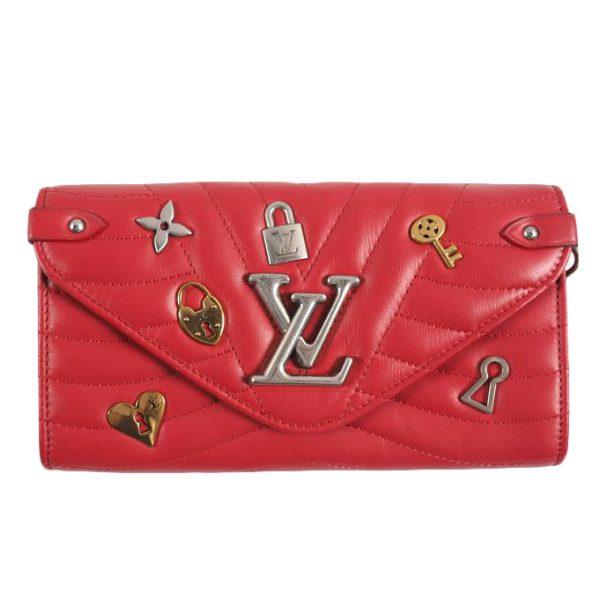 90880 1 Louis Vuitton New Wave Long Wallet Red