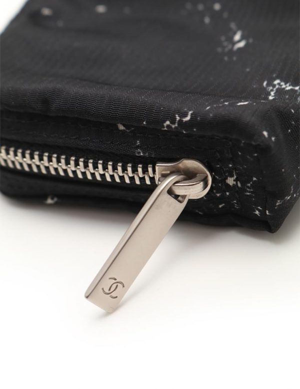 909103007131 6 Chanel Travel Line Coin Case Black Round Zipper