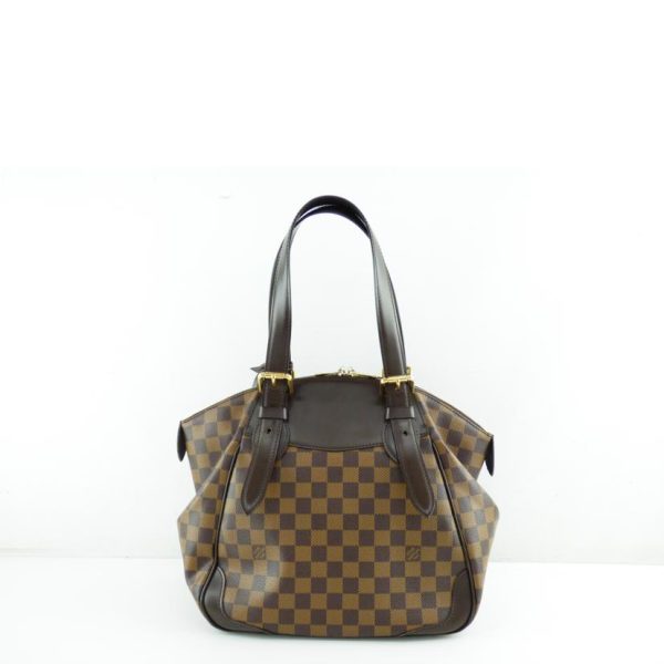 90933 2 Louis Vuitton Verona MM Bag Damier Ebene Brown