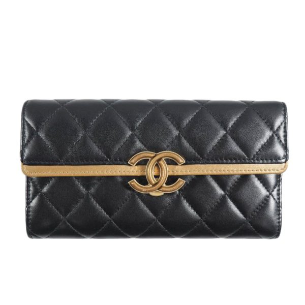 90941 1 Chanel Coco Clip Flap Matelasse Black