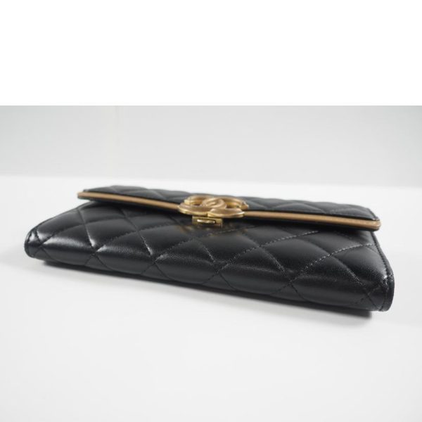 90941 3 Chanel Coco Clip Flap Matelasse Black