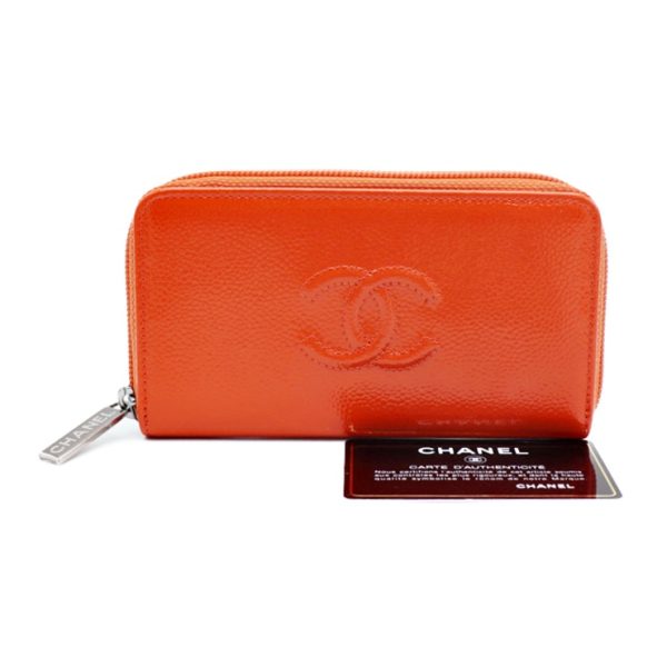 910043007221 9 Chanel Cocomark Small Round Wallet Matte Orange