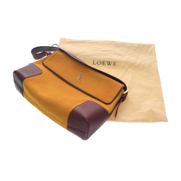 910073007106 10 Loewe Suede Leather Shoulder Bag Brown Bordeaux