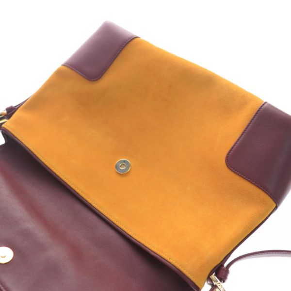 910073007106 9 Loewe Suede Leather Shoulder Bag Brown Bordeaux