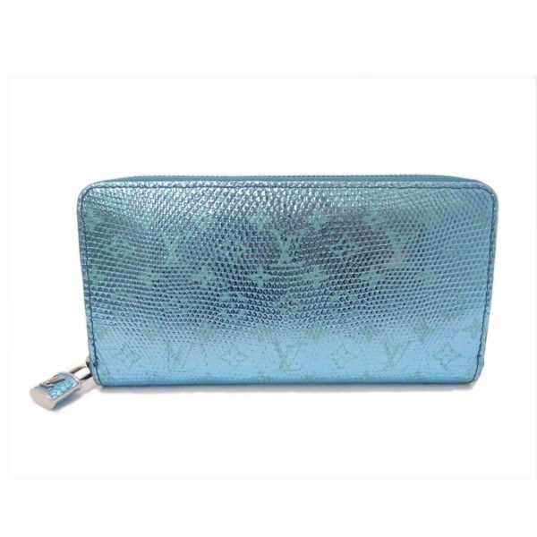 91008 1 Louis Vuitton Zippy Wallet Metalized Blue Wallet