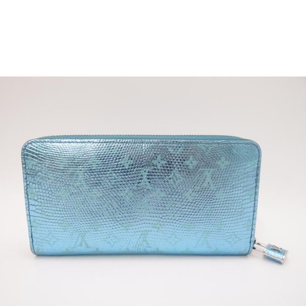 91008 2 Louis Vuitton Zippy Wallet Metalized Blue Wallet