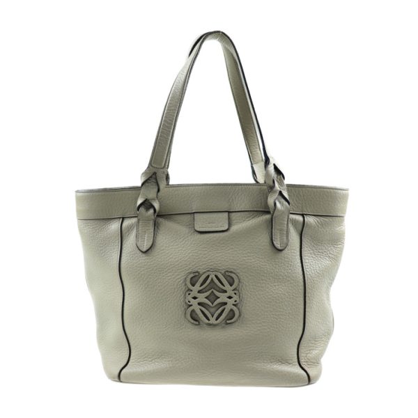 910123002121 1 Loewe Fusta Leather Tote Bag Beige