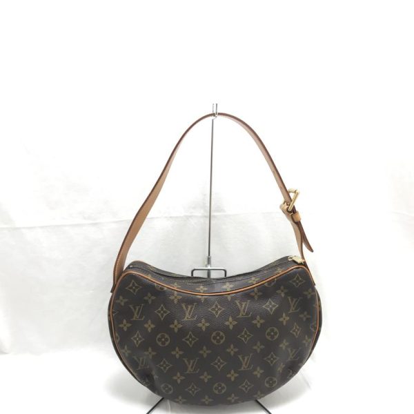 91043 2 Louis Vuitton Croissant Shoulder Bag Monogram Brown