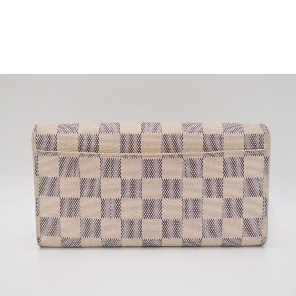 91084 2 Louis Vuitton New Portefeuille Sala Damier Azur Wallet White