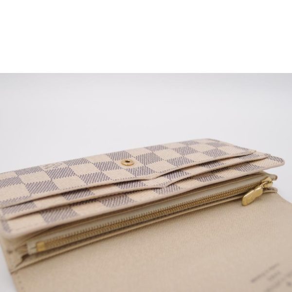 91084 8 Louis Vuitton New Portefeuille Sala Damier Azur Wallet White