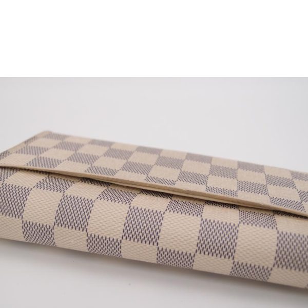 91084 9 Louis Vuitton New Portefeuille Sala Damier Azur Wallet White