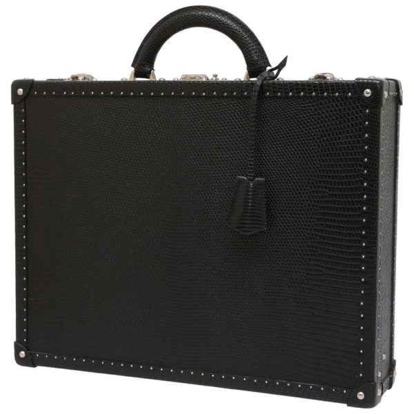 9110366 01 Louis Vuitton President Business Bag Lizard Black