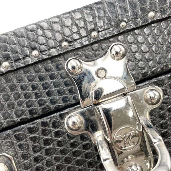 9110366 09 Louis Vuitton President Business Bag Lizard Black