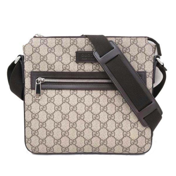 91131 1 Gucci GG Supreme Shoulder Bag Biege