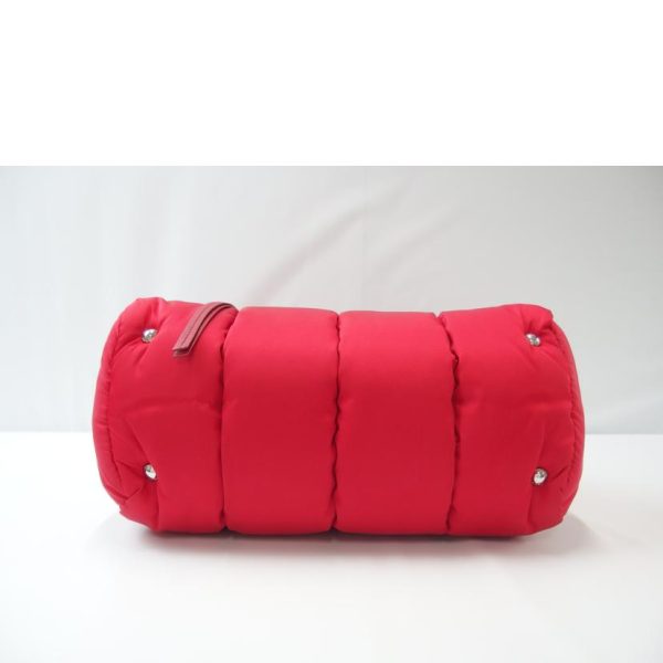 91140 3 Prada Tessuto Bomber 2WAY Bag Red