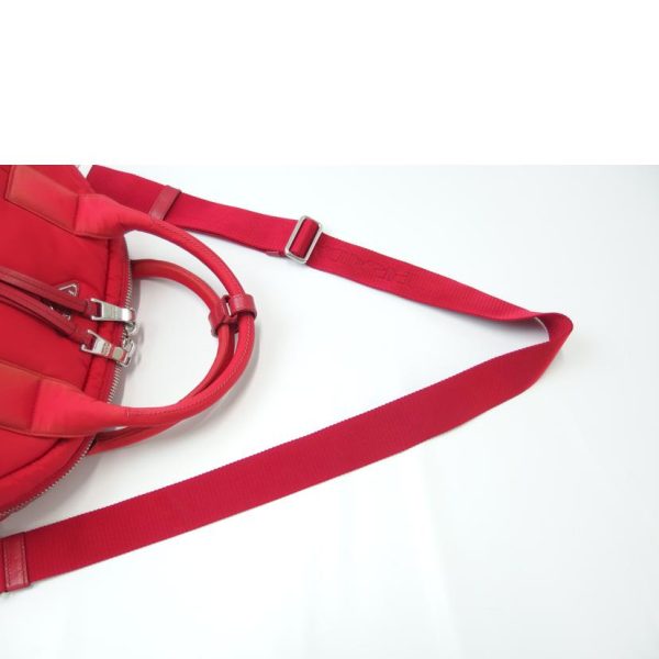 91140 4 Prada Tessuto Bomber 2WAY Bag Red