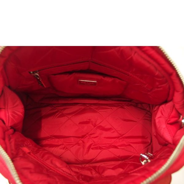 91140 5 Prada Tessuto Bomber 2WAY Bag Red