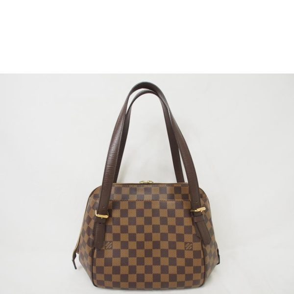 91148 2 Louis Vuitton Belem MM Shoulder Bag Damier Ebene