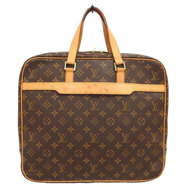 91152 1 Louis Vuitton Porte de Cumin Pegas Monogram Travel Bag Brown