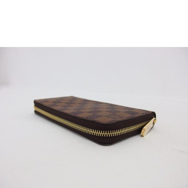 91152 3 Louis Vuitton Zippy Wallet Damier Ebene Brown