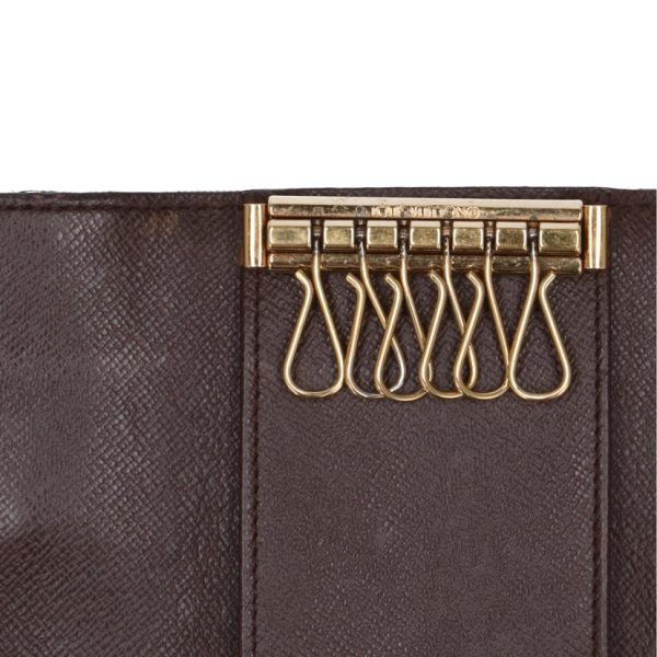 91155 7 Louis Vuitton Multicle Damier Key Holder Brown