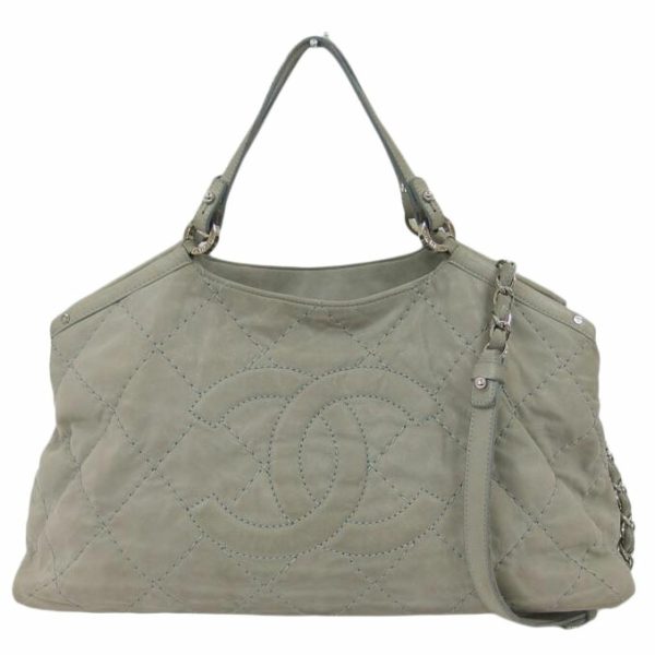 91182 1 CHANEL Cocomark 2WAY Handbag Gray