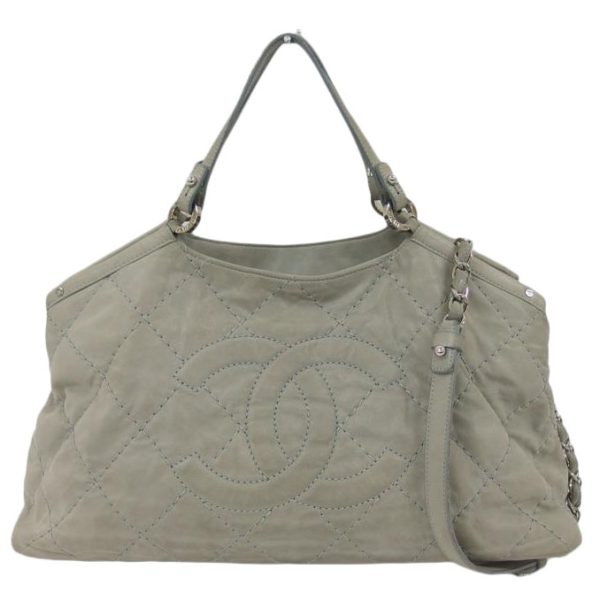 91182 1 Chanel Cocomark 2WAY Handbag Bag Gray