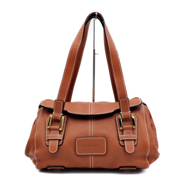 912023002111 1 Loewe Road Leather Shoulder Bag Brown