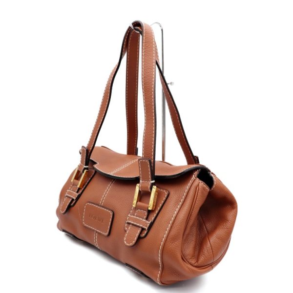 912023002111 2 Loewe Road Leather Shoulder Bag Brown