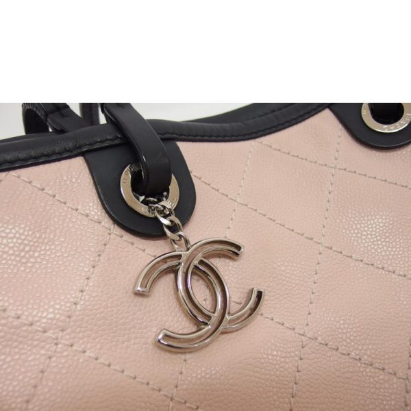 91205 7 CHANEL Matelasse Caviar Skin Tote Bag Baby Pink