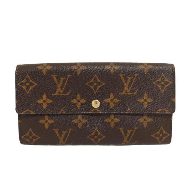 91282 1 Louis Vuitton Portefeuil Sala Monogram Wallet Brown