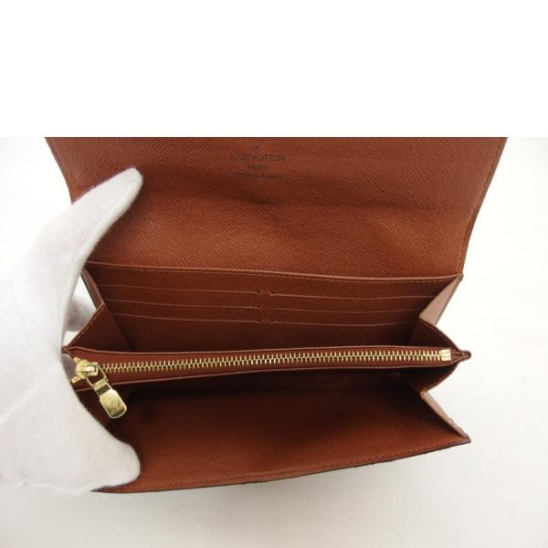 91282 4 Louis Vuitton Portefeuil Sala Monogram Wallet Brown