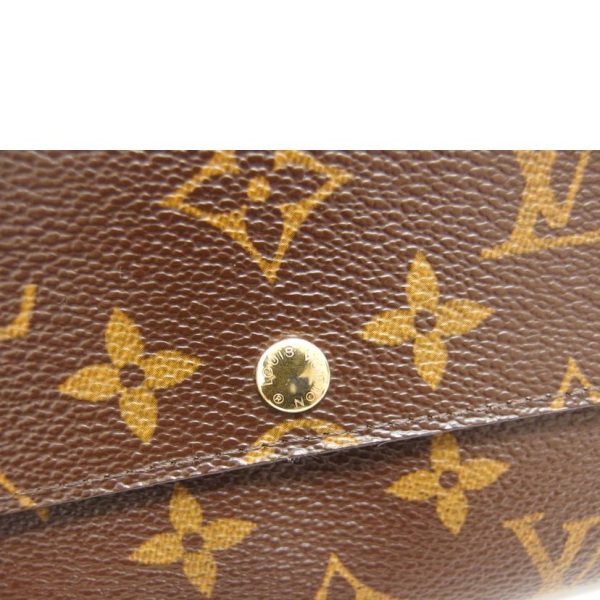 91282 6 Louis Vuitton Portefeuil Sala Monogram Wallet Brown