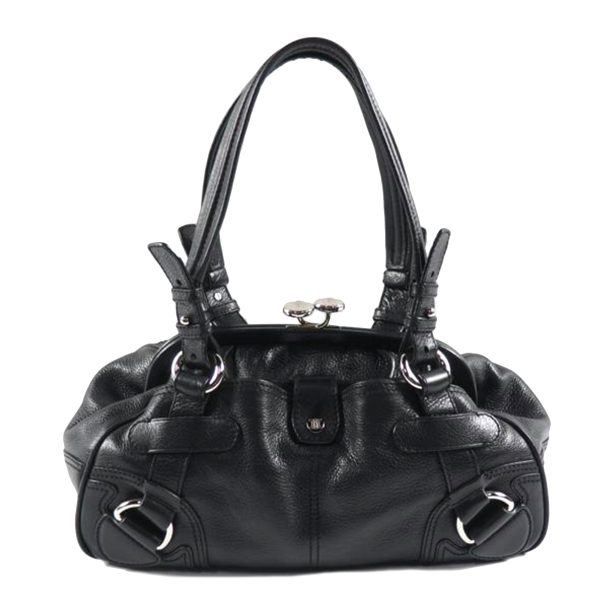 91290 1 Celine Gama Mouth Handbag Bag Black