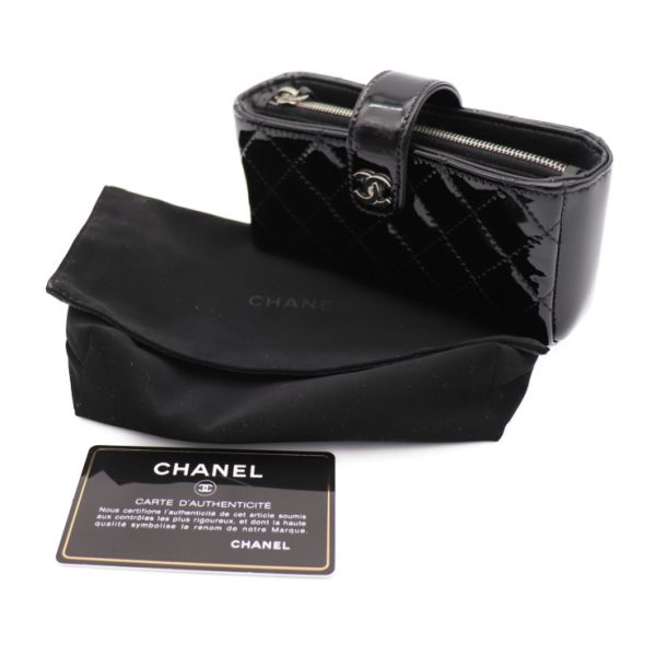 913023007137 9 Chanel Matelasse Pouch Patent Black Multi Case