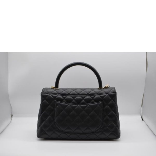 91314 2 Chanel Matelassé Caviar Skin Coco Handbag 29 Noir