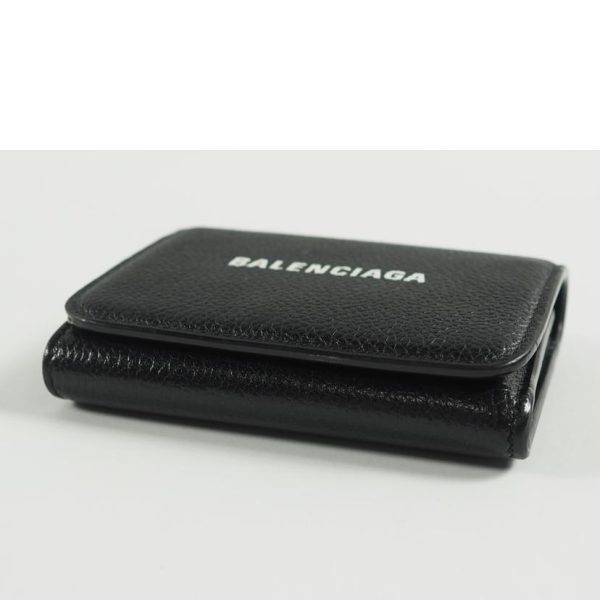 91382 3 Balenciaga Tri Fold Recompact Wallet Black