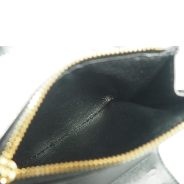 91382 6 Balenciaga Tri Fold Leather Solid Wallet Black