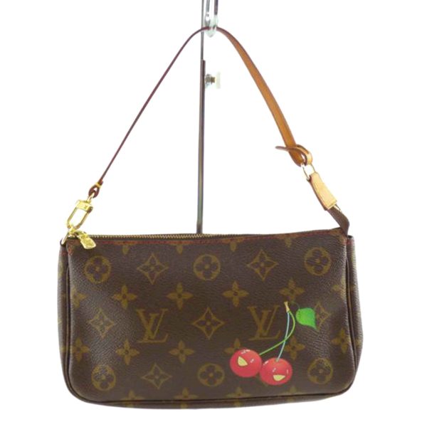 91473 1 Louis Vuitton Pochette Accessoire Clutch Monogram Cherry