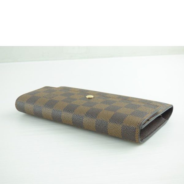 91497 3 Louis Vuitton Portefeuil International Wallet Damier Ebene Brown