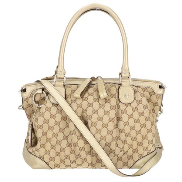 91503 1 Gucci Gg Canvas 2way Tote Bag