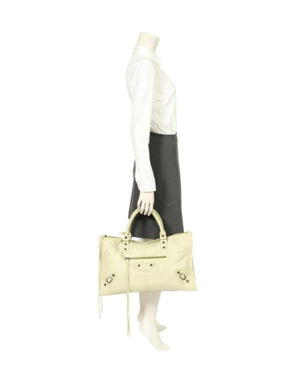 915103002163 9 Balenciaga The Work Leather Handbag Yellow