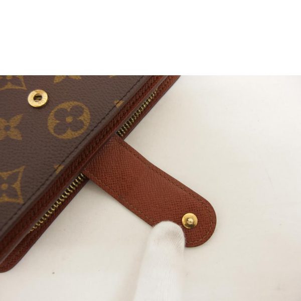 91626 10 Louis Vuitton Porte Papier Zip Monogram Wallet Brown