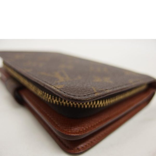 91626 7 Louis Vuitton Porte Papier Zip Monogram Wallet Brown