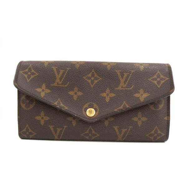 91633 1 Louis Vuitton Portefeuil Sarah Monogram Wallet Brown