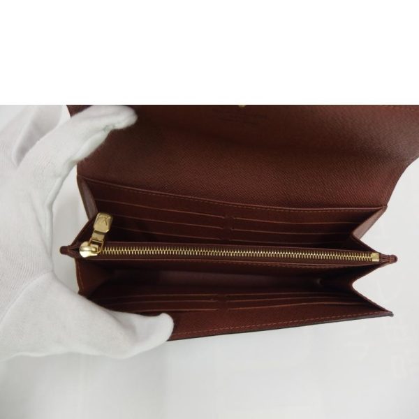 91633 5 Louis Vuitton Portefeuil Sarah Monogram Wallet Brown